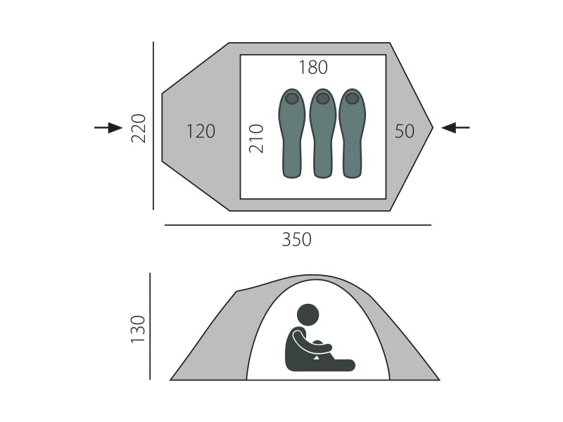 фото Палатка BTrace Canio 3 (зеленый, бежевый)