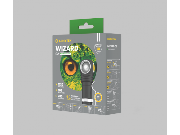 фото Фонарь Armytek Wizard C2 Magnet USB Теплый свет F08901W