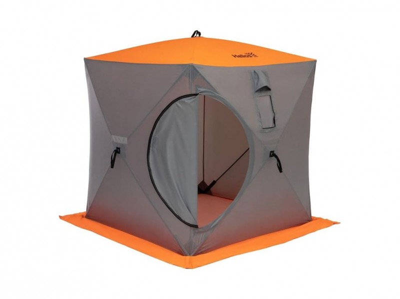 фото Палатка зимняя Куб 1,5х1,5 orange lumi/gray Helios HS-ISC-150OLG