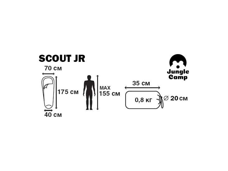 фото Спальный мешок Jungle Camp Scout JR (t°комф. +10)