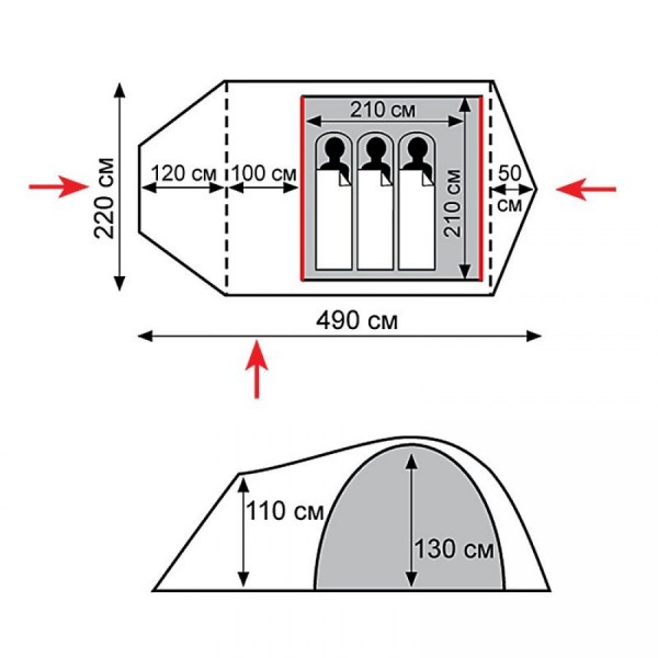 фото Палатка Tramp Cave 3 v2